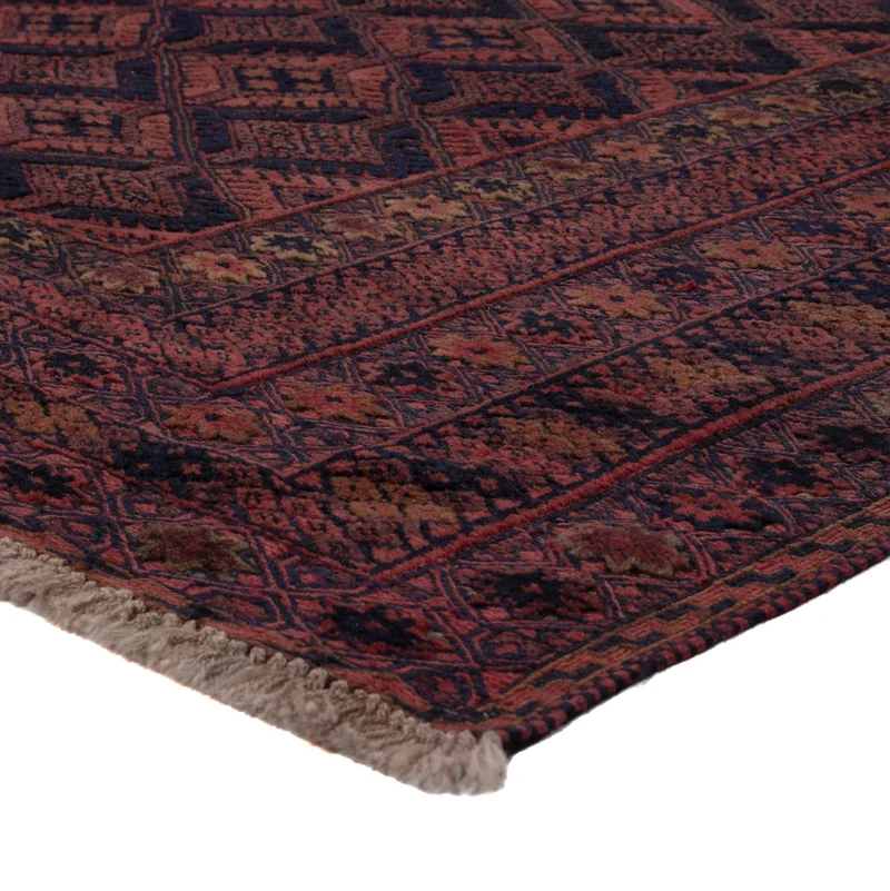 Kelim Afghan Teppich 158x224cm - dunkelrot