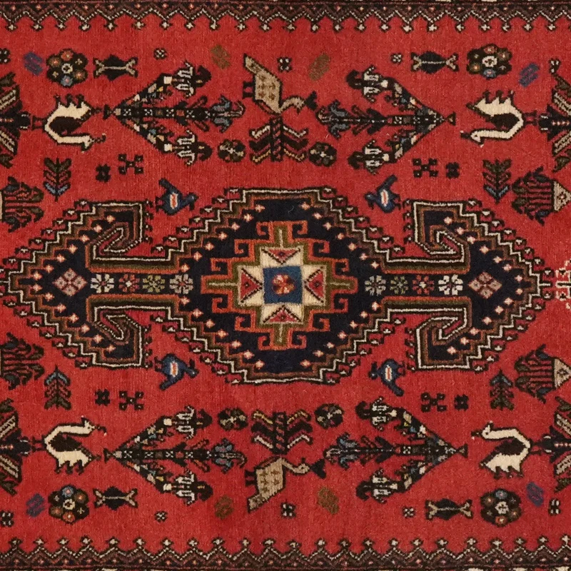 Nasrabad · Handgeknüpft – Rot, 198x78 cm