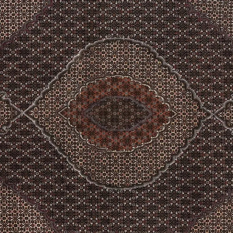 Tabriz 40 Raj · Handgeknüpft – Schwarz, 341x251 cm