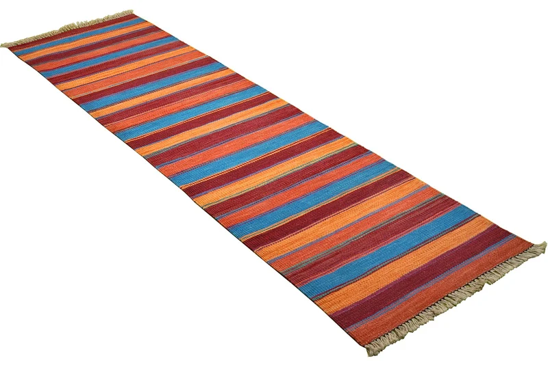 Kelim Gashgai · Handgewebt – Bunt, 202x59 cm
