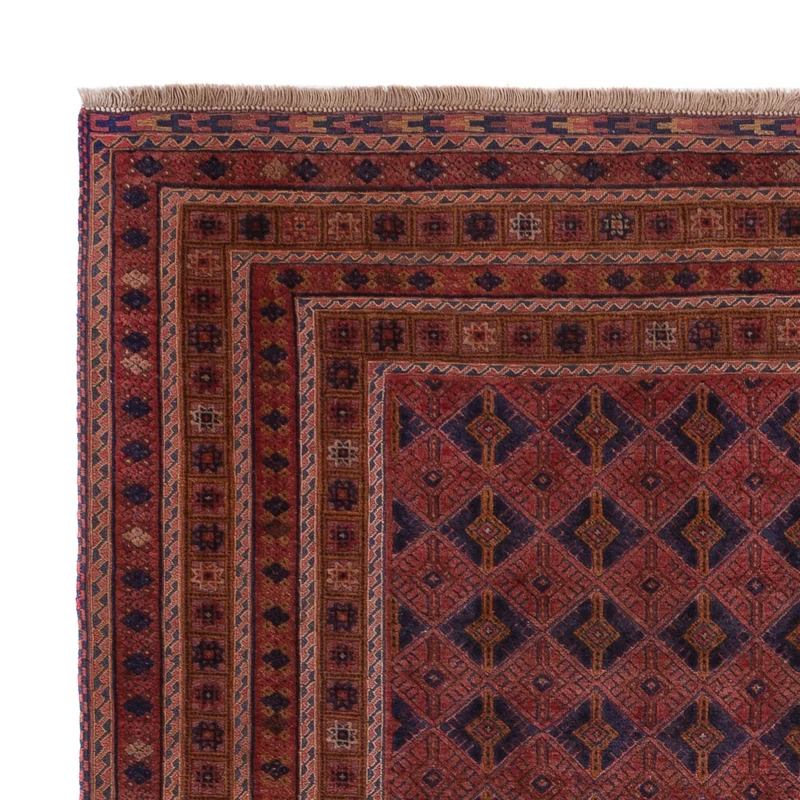 Kelim Afghan Teppich 168x190cm - dunkelrot