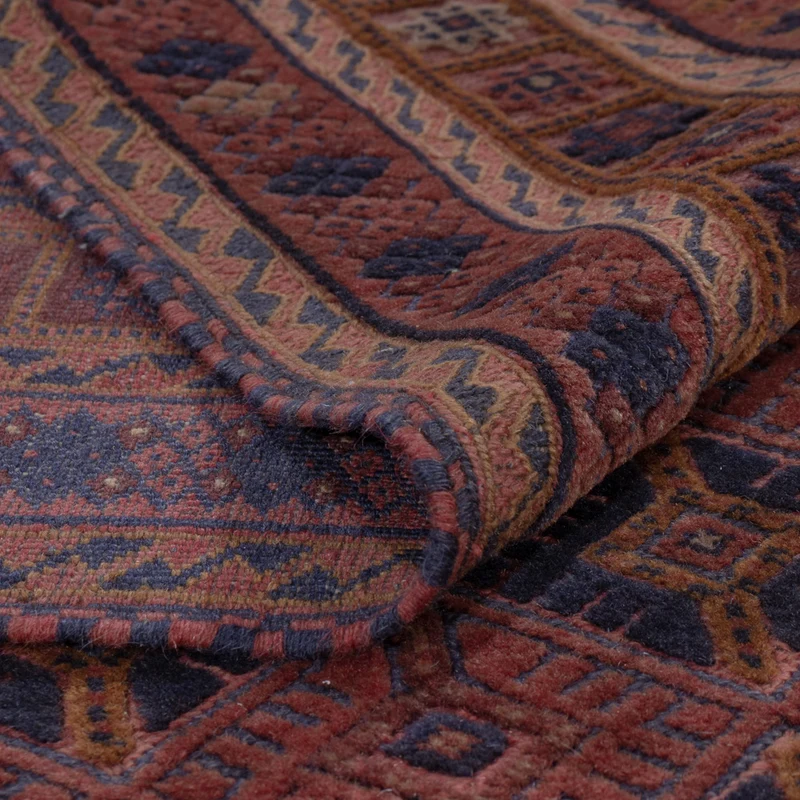 Kelim Afghan Teppich 168x190cm - dunkelrot