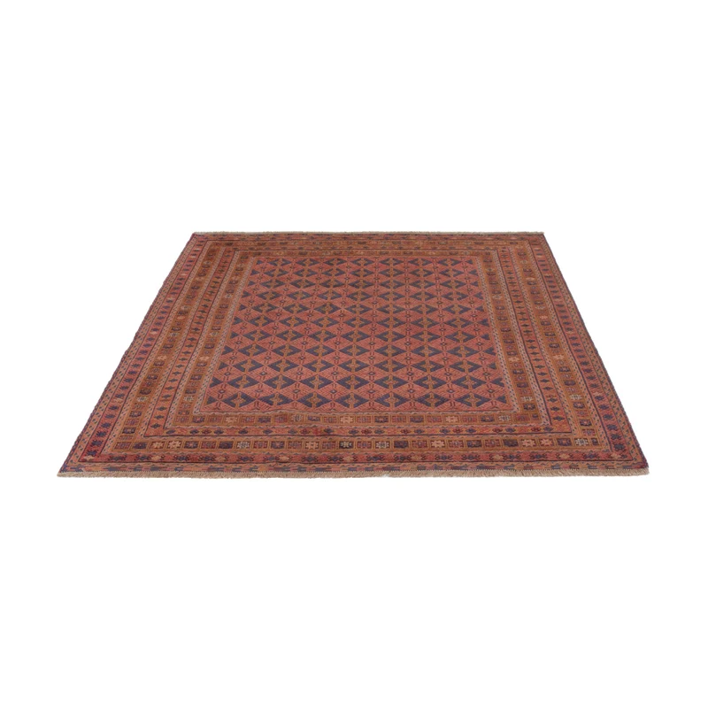 Kelim Afghan Teppich 168x190cm - dunkelrot