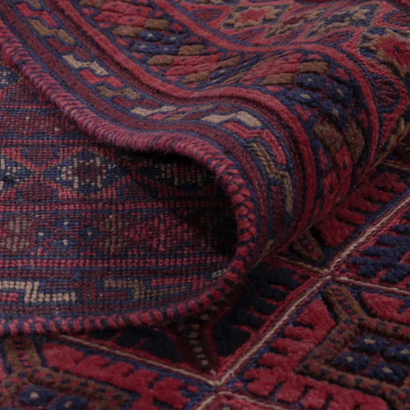 Kelim Afghan Teppich 152x205cm - dunkelrot
