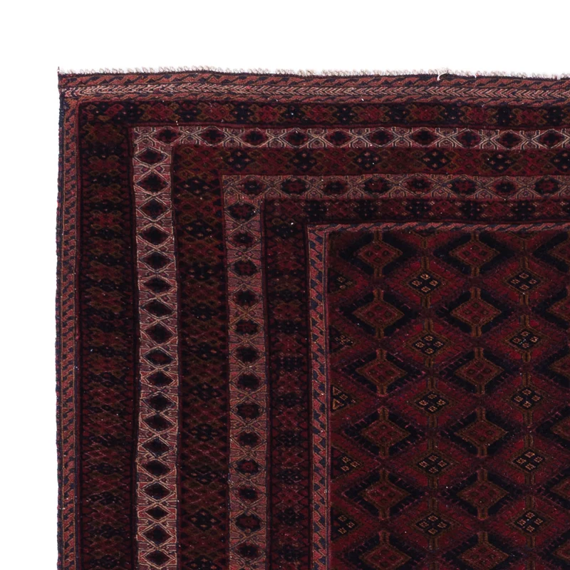 Kelim Afghan Teppich 160x198cm - dunkelrot