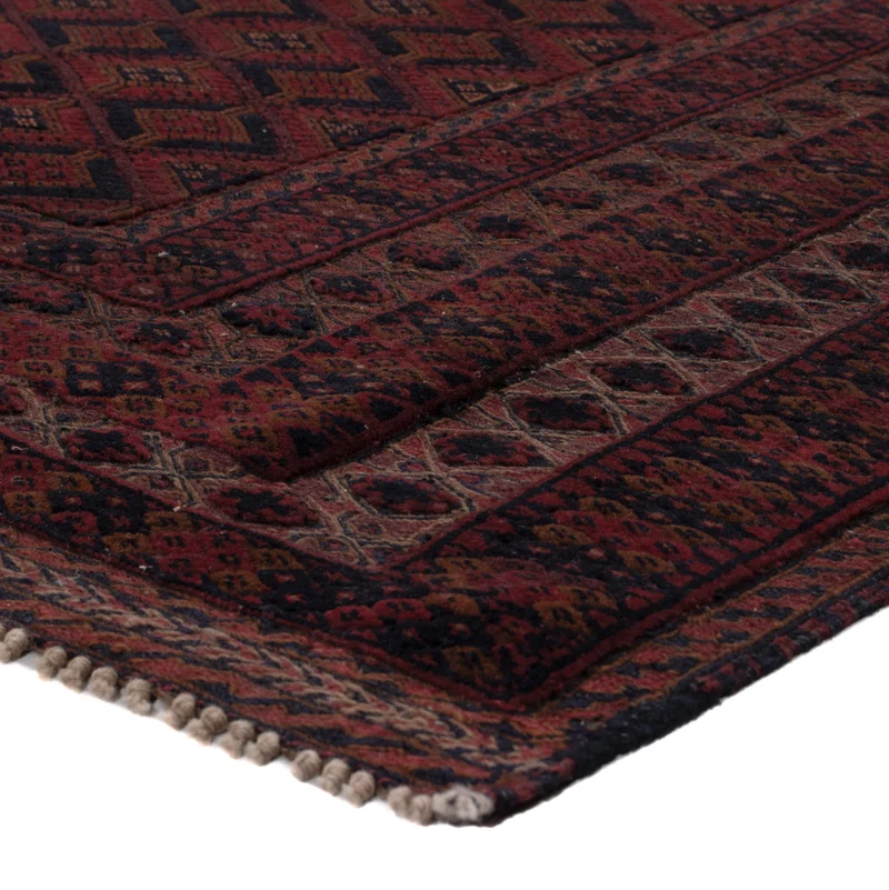 Kelim Afghan Teppich 160x198cm - dunkelrot