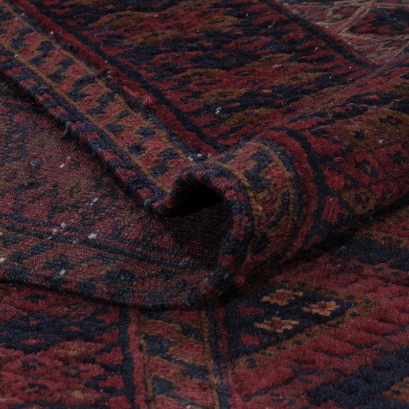 Kelim Afghan Teppich 160x198cm - dunkelrot