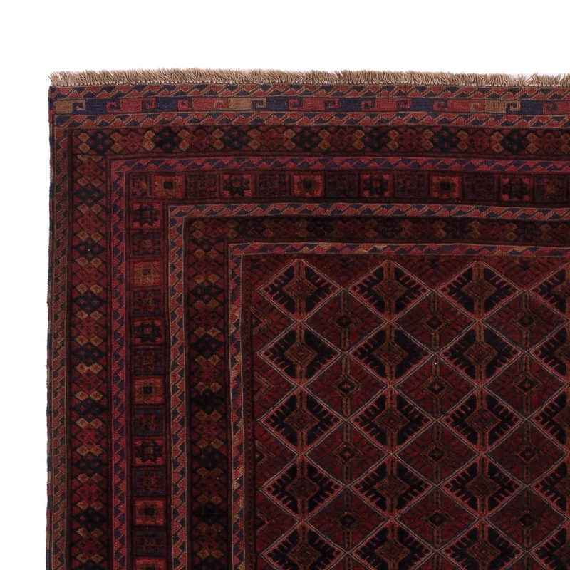 Kelim Afghan Teppich 164x195cm - dunkelrot