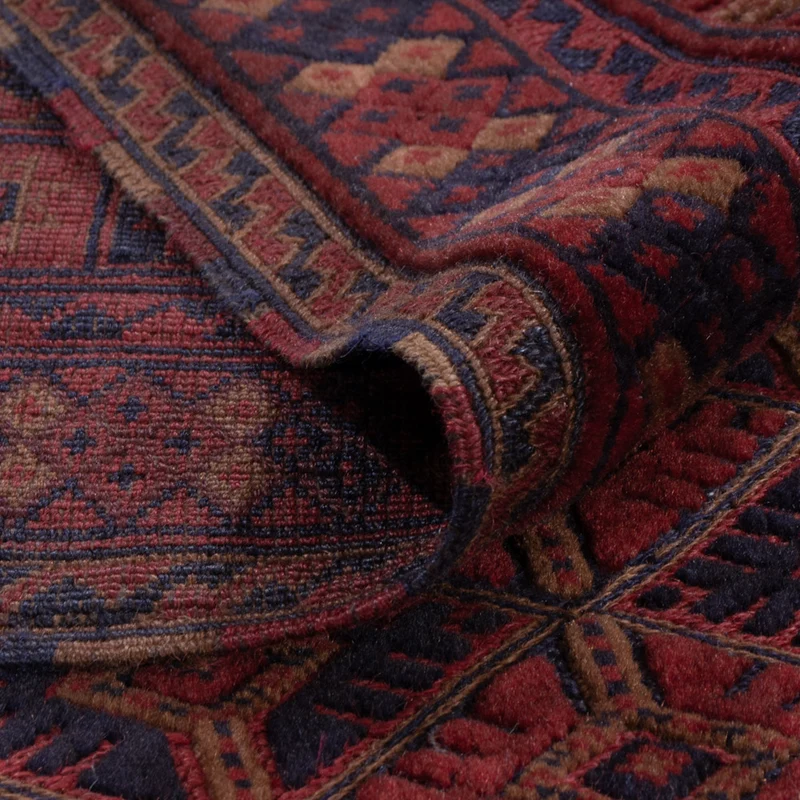 Kelim Afghan Teppich 164x195cm - dunkelrot