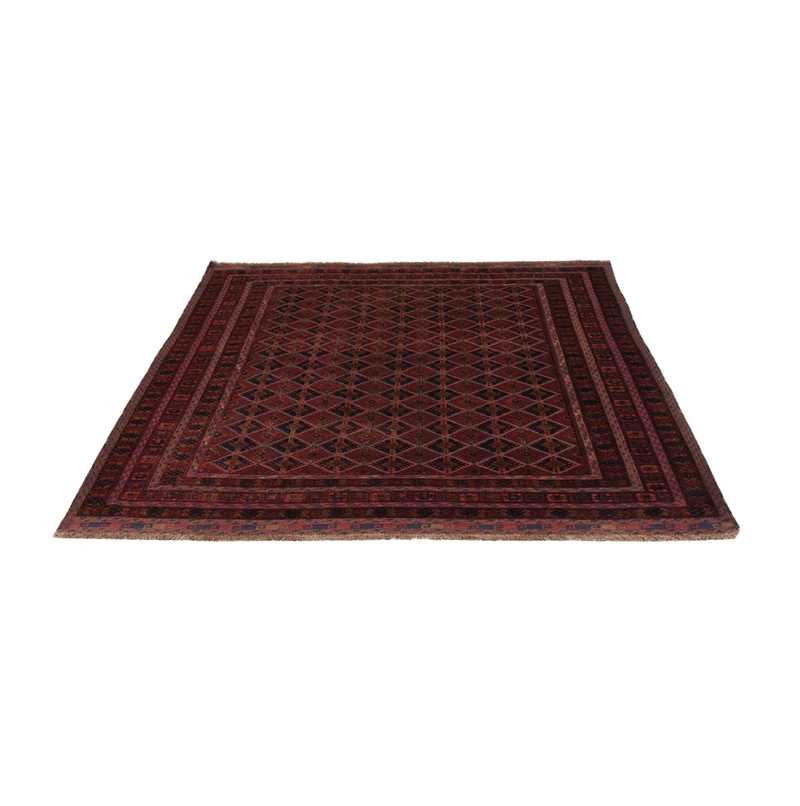 Kelim Afghan Teppich 164x195cm - dunkelrot