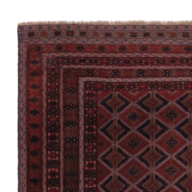 Kelim Afghan Teppich 156x196cm - dunkelrot