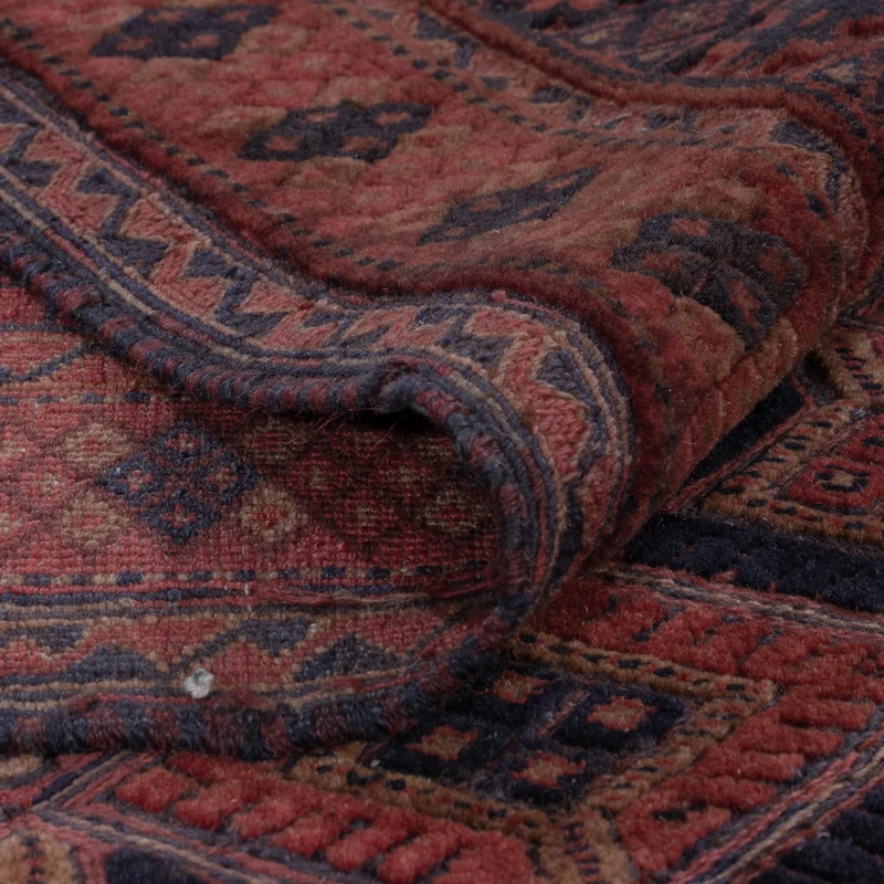 Kelim Afghan Teppich 156x196cm - dunkelrot