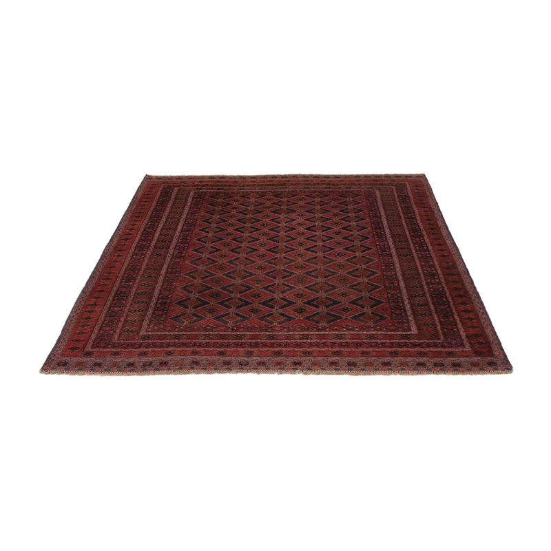 Kelim Afghan Teppich 156x196cm - dunkelrot