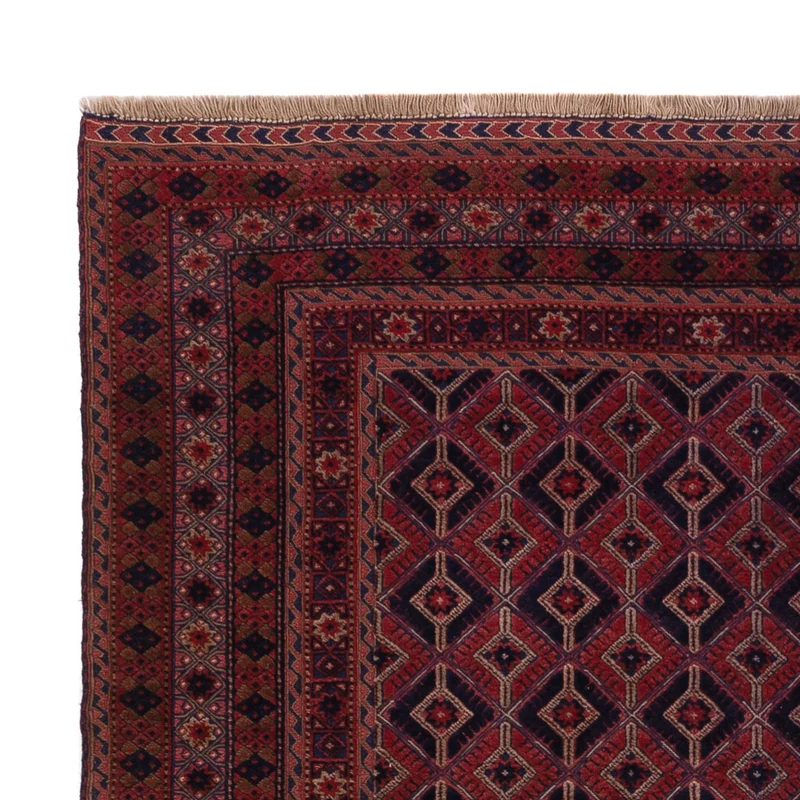 Kelim Afghan Teppich 149x203cm - dunkelrot