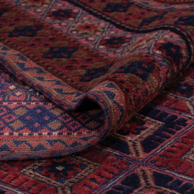 Kelim Afghan Teppich 149x203cm - dunkelrot