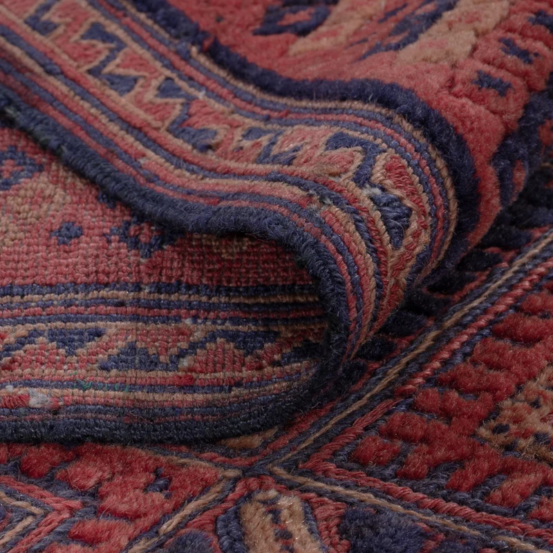 Kelim Afghan Teppich 158x196cm - dunkelrot