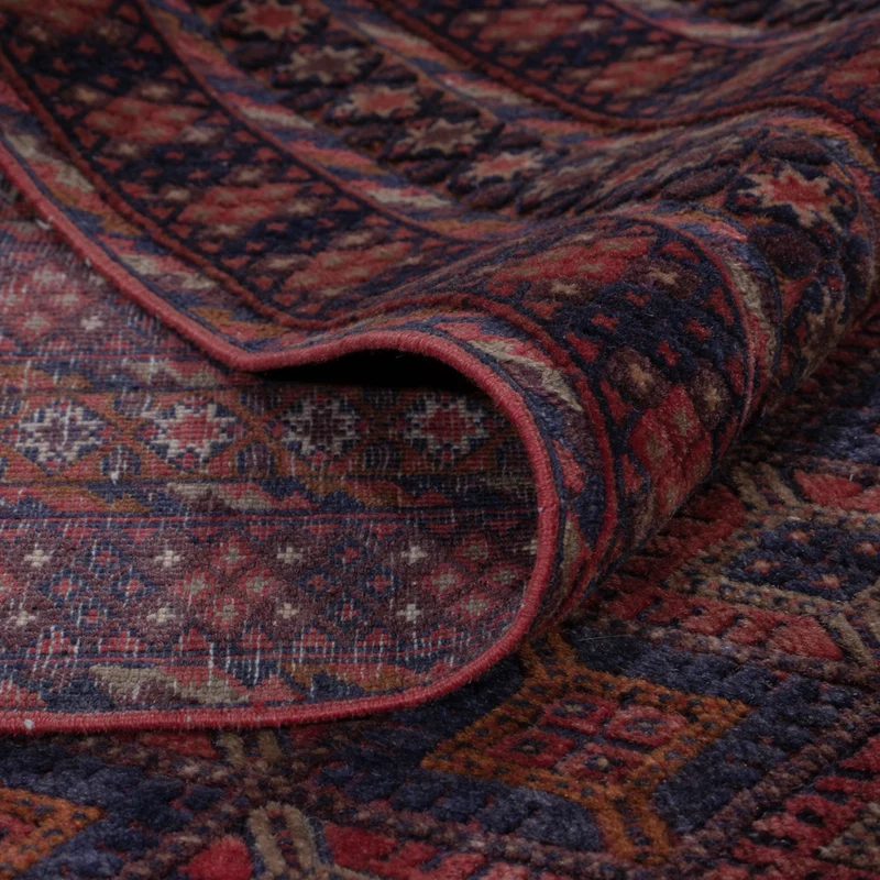 Kelim Afghan Teppich 145x208cm - dunkelrot