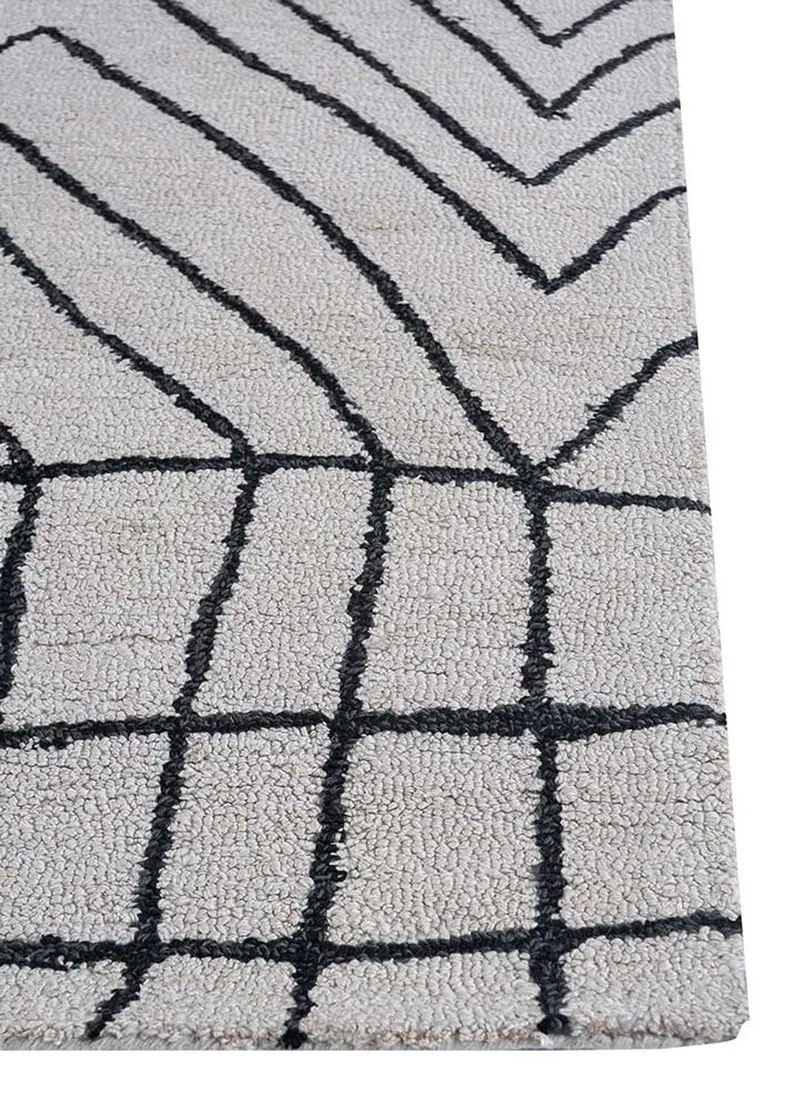 Wollteppich - 240 x 330 cm - hellgrau