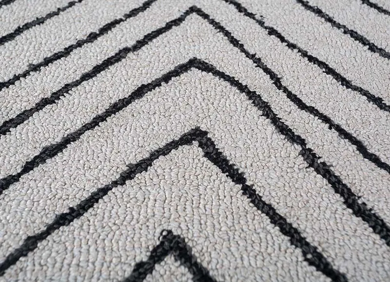 Wollteppich - 240 x 330 cm - hellgrau