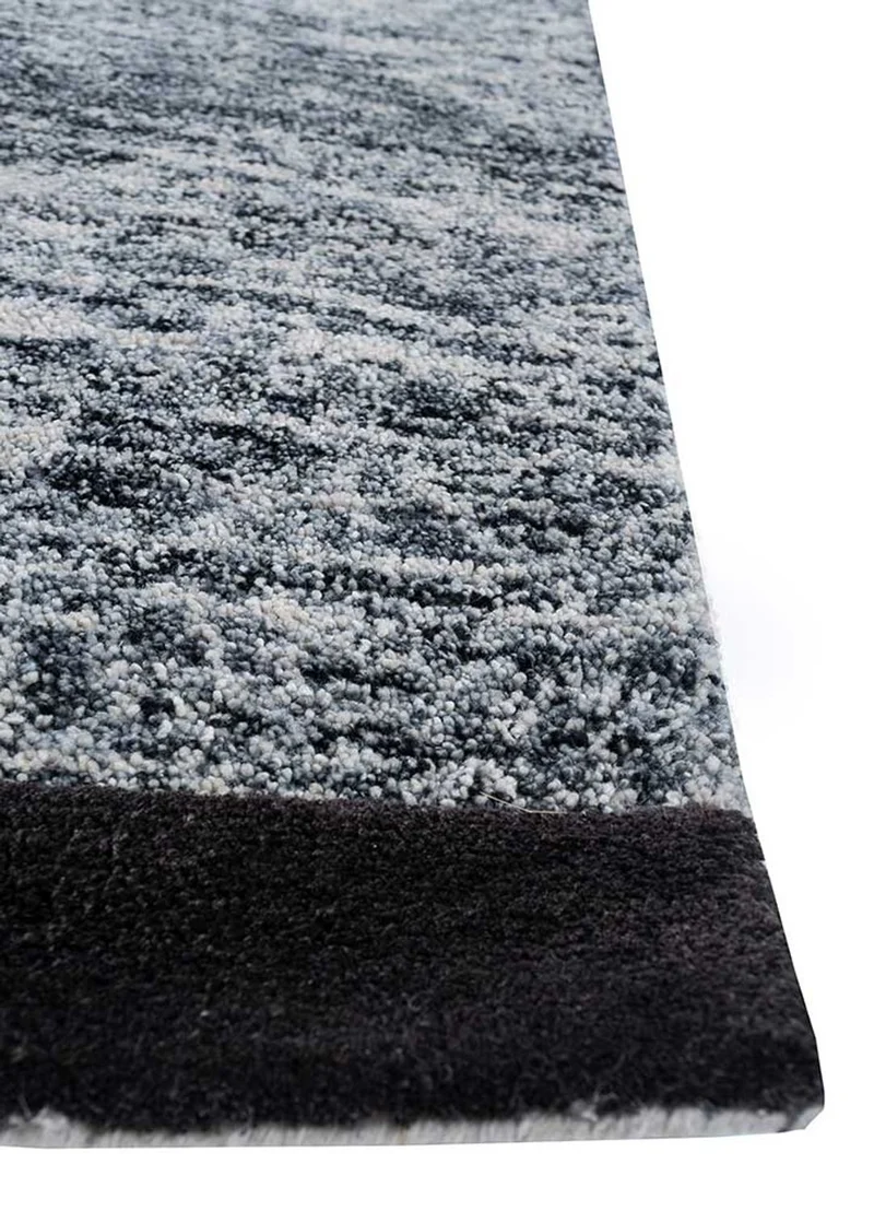 Wollteppich - 180 x 270 cm - schwarz-weiß
