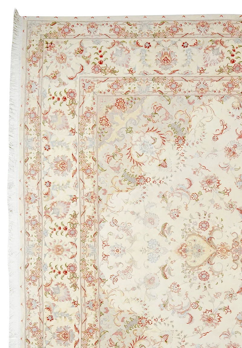 Tabriz 50 Raj · Handgeknüpft – Beige, 346x249 cm