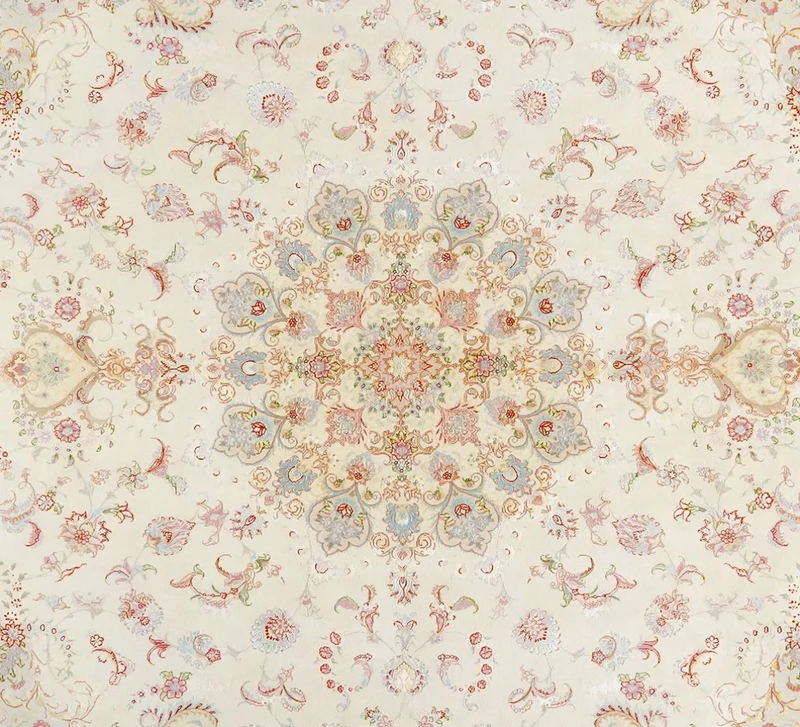 Tabriz 50 Raj · Handgeknüpft – Beige, 346x249 cm