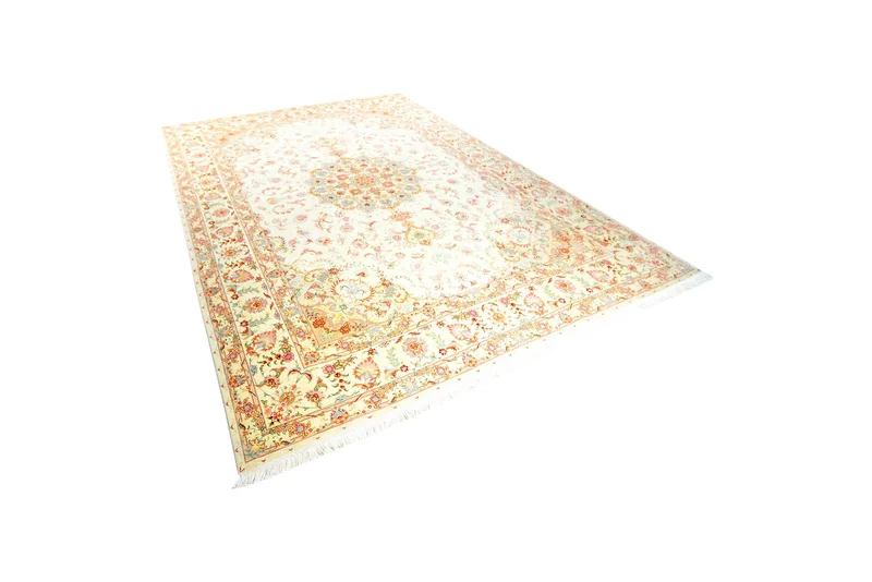 Tabriz 50 Raj · Handgeknüpft – Beige, 346x249 cm