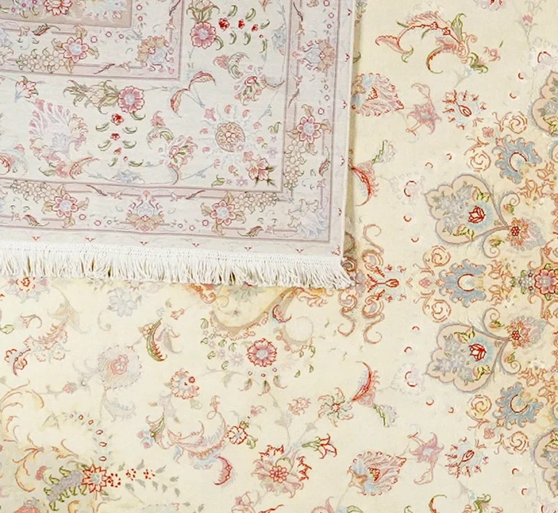 Tabriz 50 Raj · Handgeknüpft – Beige, 346x249 cm