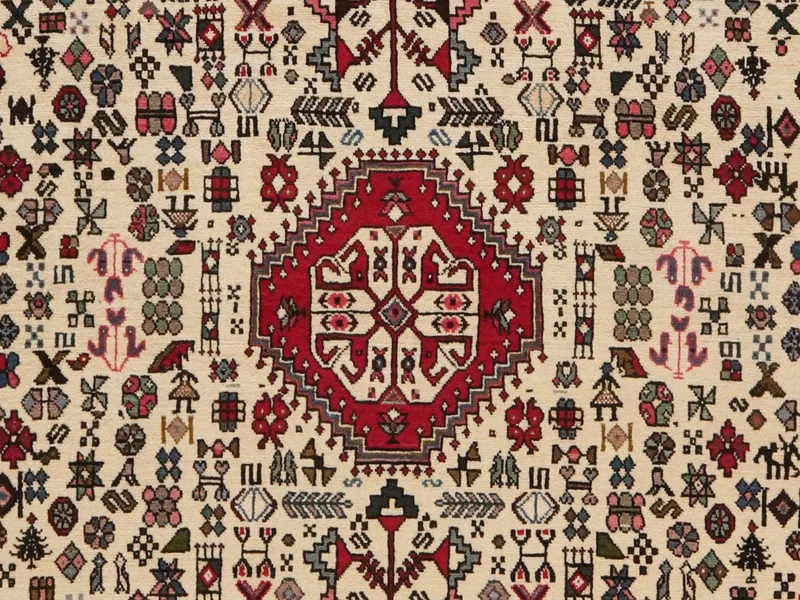 Abadeh · Handgeknüpft – Beige, 305x200 cm