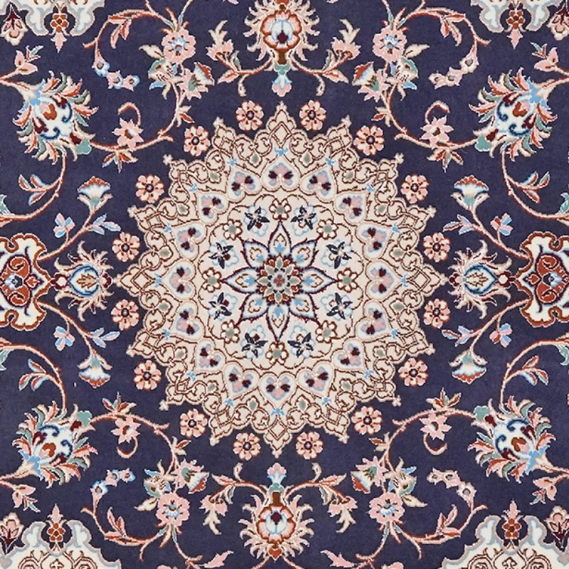 Nain 6La · Handgeknüpft – Blau, 150x103 cm