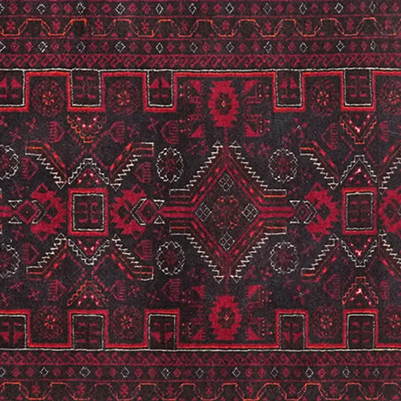Belutch · Handgeknüpft – Schwarz, 205x106 cm