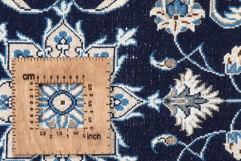 Nain 12La · Handgeknüpft – Blau, 142x70 cm