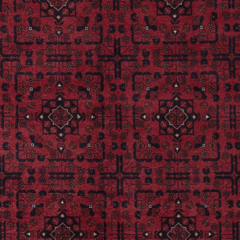 Afghan Teppich 202x294cm - Orientteppich - dunkelrot