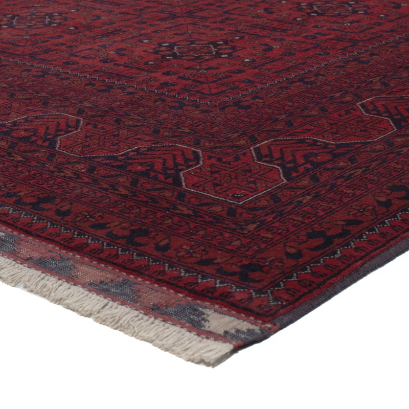 Afghan Teppich 202x294cm - Orientteppich - dunkelrot