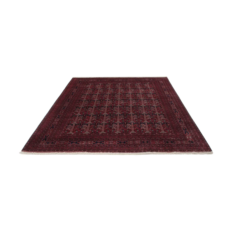 Afghan Teppich 199x294cm - Orientteppich - dunkelrot