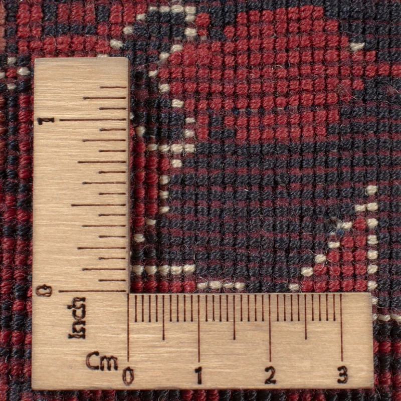 Afghan Teppich 199x294cm - Orientteppich - dunkelrot