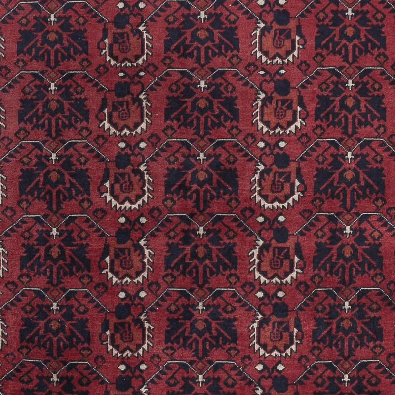 Afghan Teppich 194x303cm - Orientteppich - dunkelrot