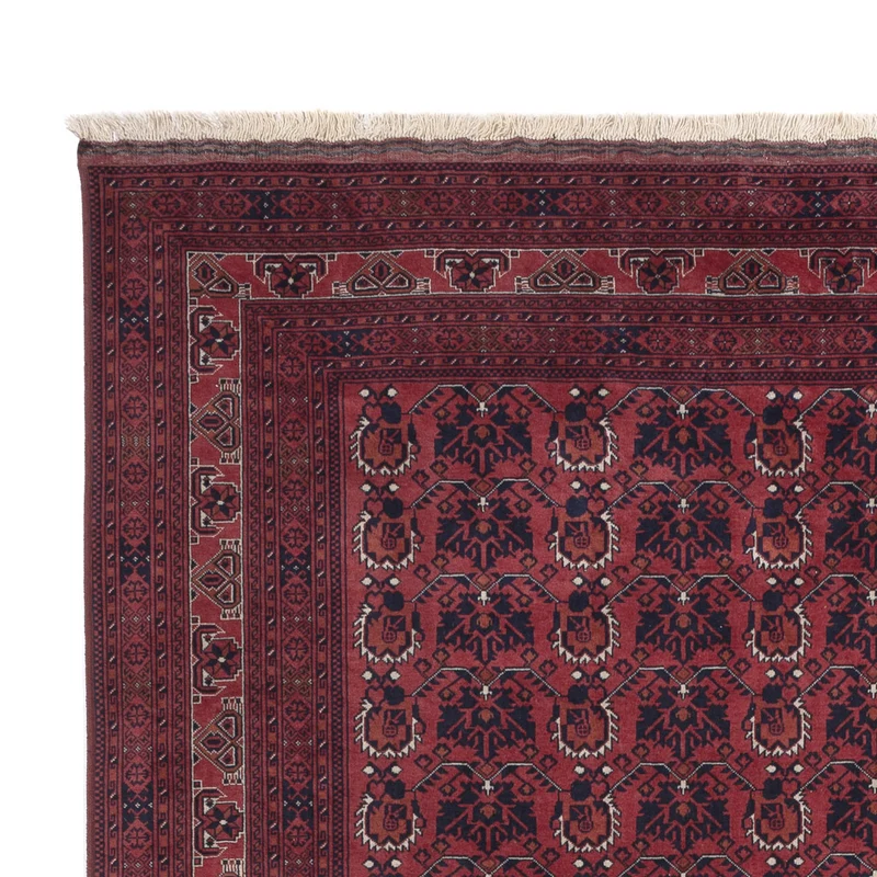 Afghan Teppich 194x303cm - Orientteppich - dunkelrot