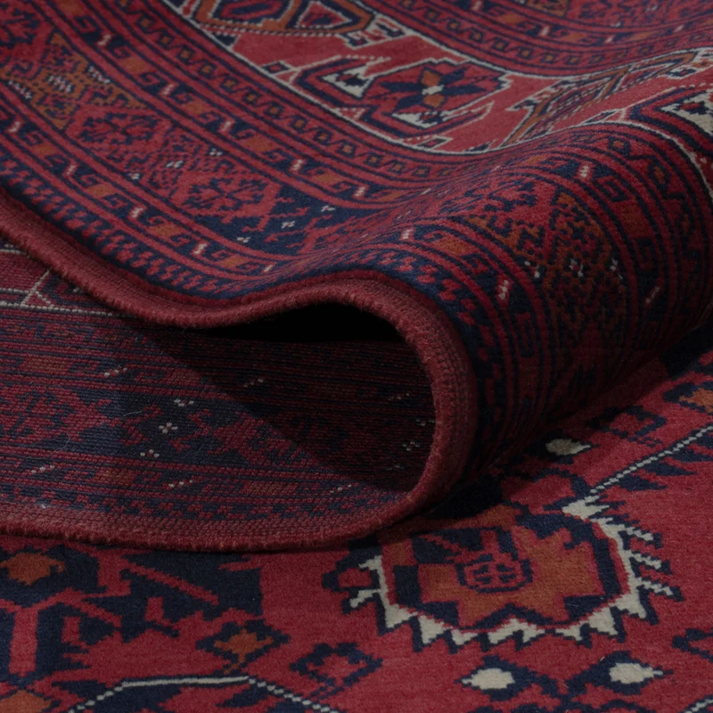 Afghan Teppich 194x303cm - Orientteppich - dunkelrot