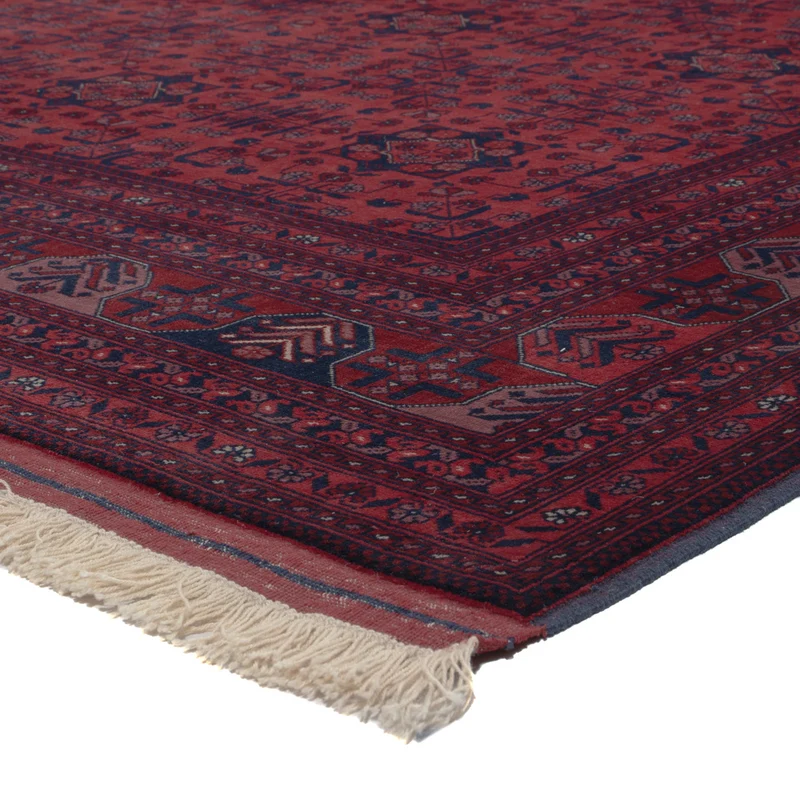 Afghan Teppich 199x292cm - Orientteppich - dunkelrot