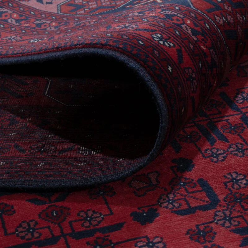 Afghan Teppich 199x292cm - Orientteppich - dunkelrot