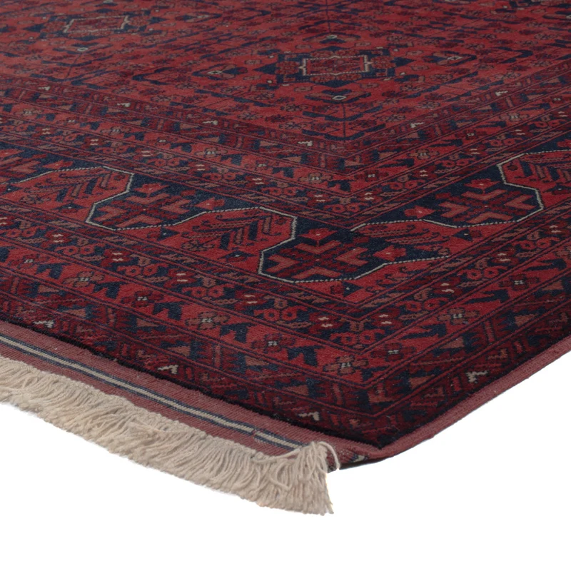 Afghan Teppich 199x294cm - Orientteppich - dunkelrot