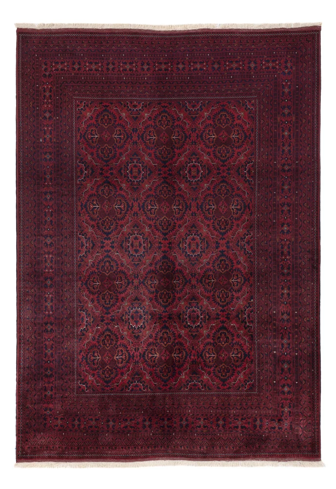 Afghan Teppich 202x292cm - Orientteppich - dunkelrot