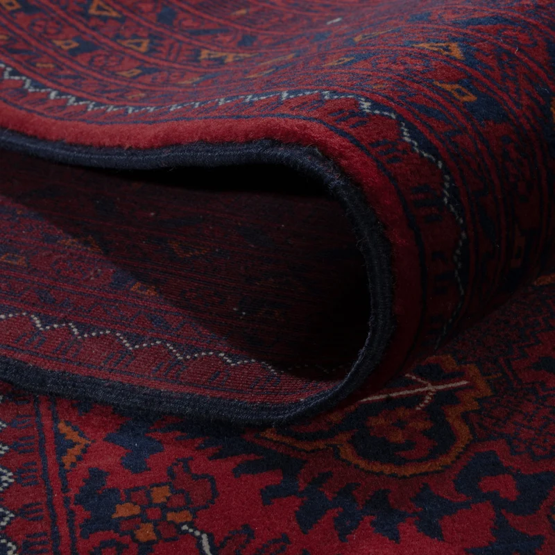 Afghan Teppich 202x292cm - Orientteppich - dunkelrot