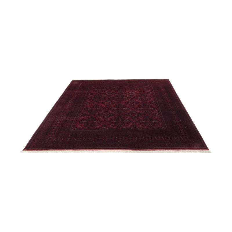 Afghan Teppich 202x292cm - Orientteppich - dunkelrot