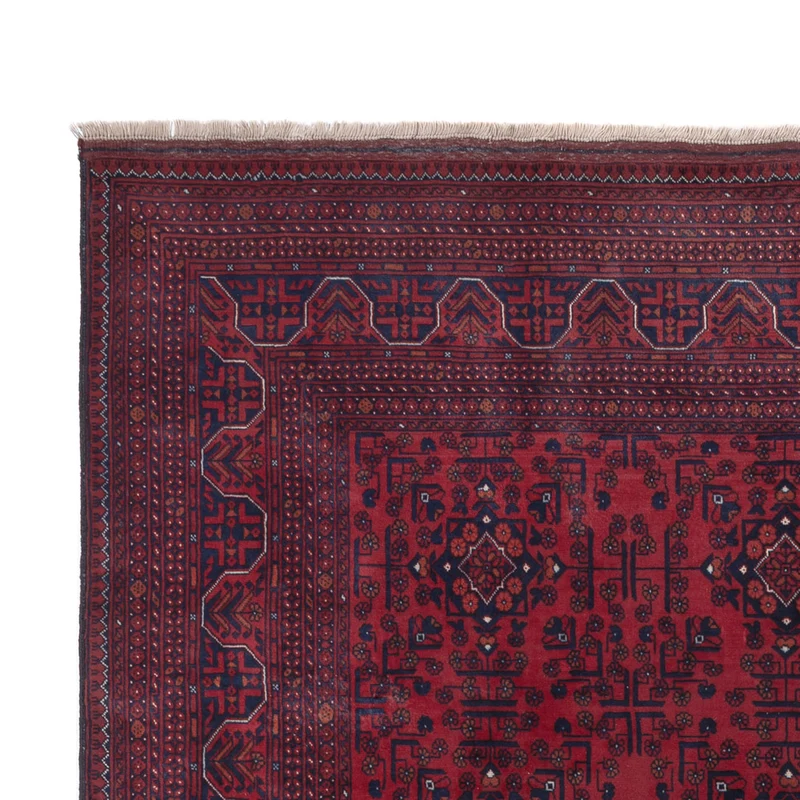 Afghan Teppich 194x303cm - Orientteppich - dunkelrot