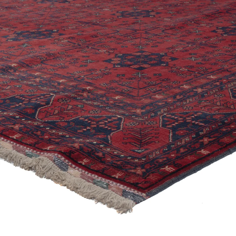Afghan Teppich 193x302cm - Orientteppich - dunkelrot