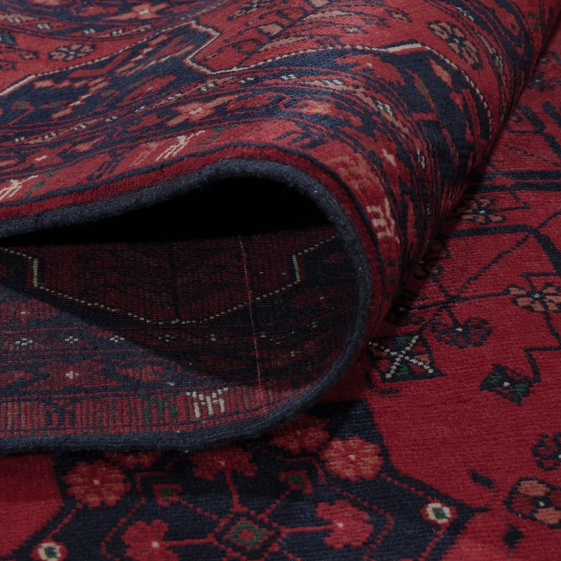 Afghan Teppich 193x302cm - Orientteppich - dunkelrot