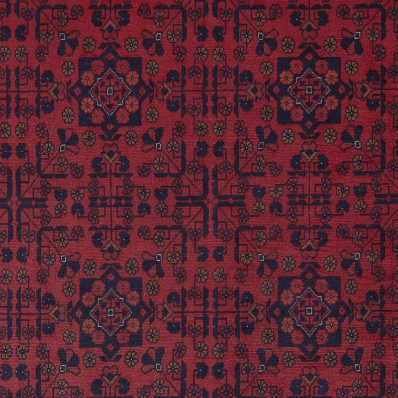 Afghan Teppich 201x290cm - Orientteppich - dunkelrot