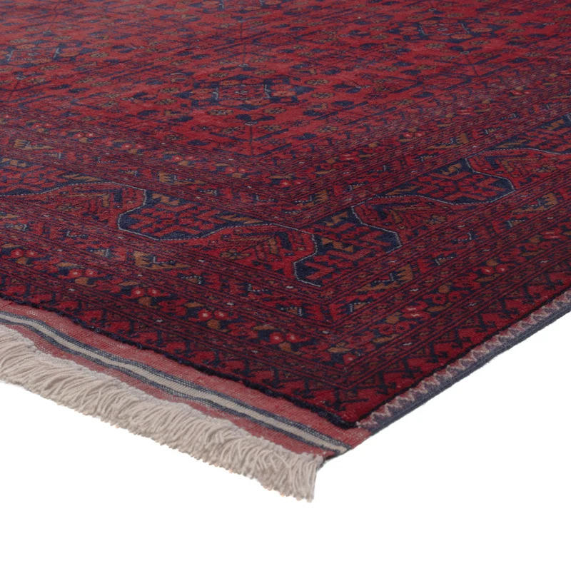 Afghan Teppich 201x290cm - Orientteppich - dunkelrot